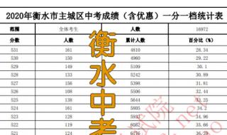 一分一档表2023中考怎么看